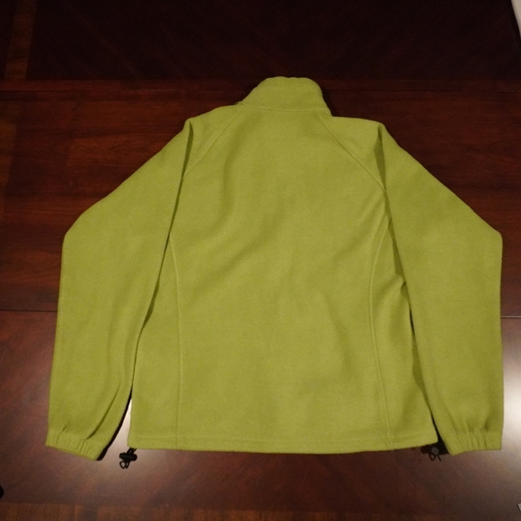 37a) COLUMBIA Fleece Collared Zip Jacket Green Sz. Medium - Picture 7 of 9